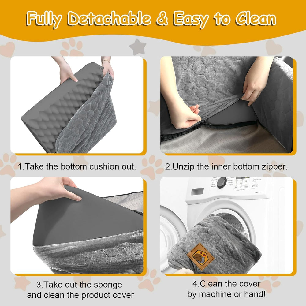 Dog Car Seat for Small/Medium Dogs, Memory Foam Dog Booster Seat, Travel Safe...