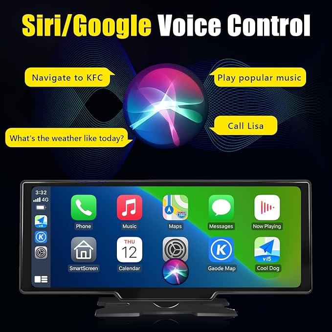 Portable Carplay Screen for Car 9.28" Carplay & Android Auto Car Tou...