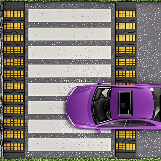 Speed Bumps for Driveway 35"x20"x2" Flexible Installation Conn...