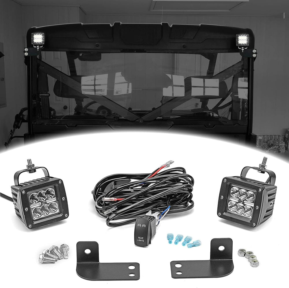 Dasen LED Light w/Wiring Mount Bracket kit Rear Roll Cage Spotlight 3 Inch 24...