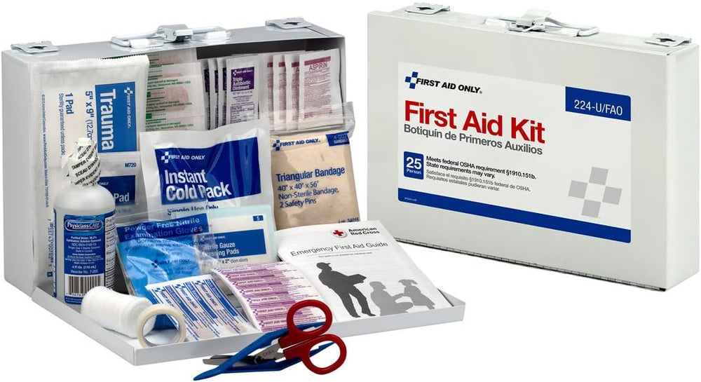 First Aid Only 224-U/FAO OSHA-Compliant 25-Person Emergency First Aid Kit for...