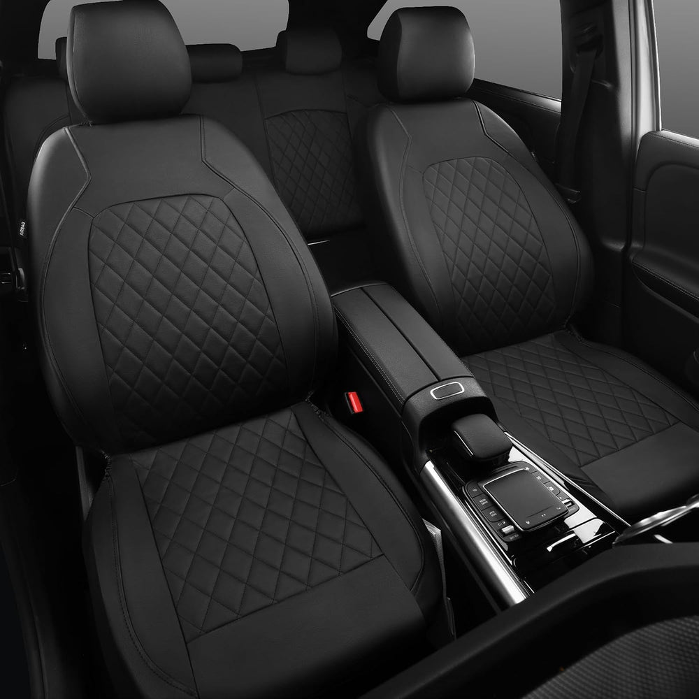 Universal Pu Leather Car Seat Covers Front Seats only, Airbag Compatible, Wat...