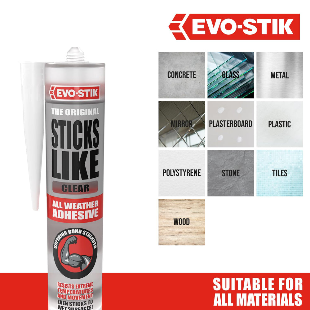 EVO-STIK Sticks Like Adhesive, All Weather, Extreme Temperature & Movemen...