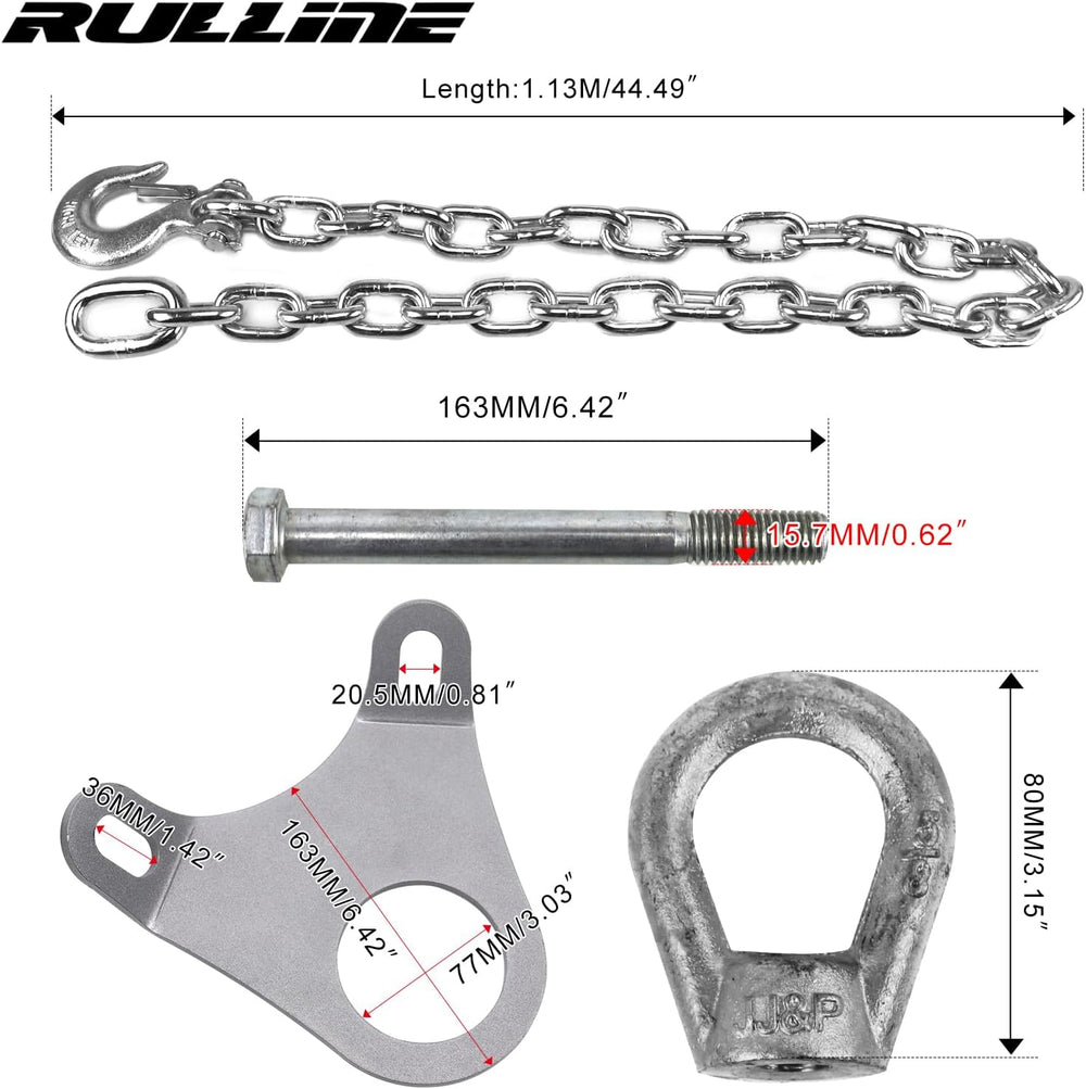 RULLINE Trailer Ultimate Connection Safety Chains Kit - 5th Wheel Ultimate Co...