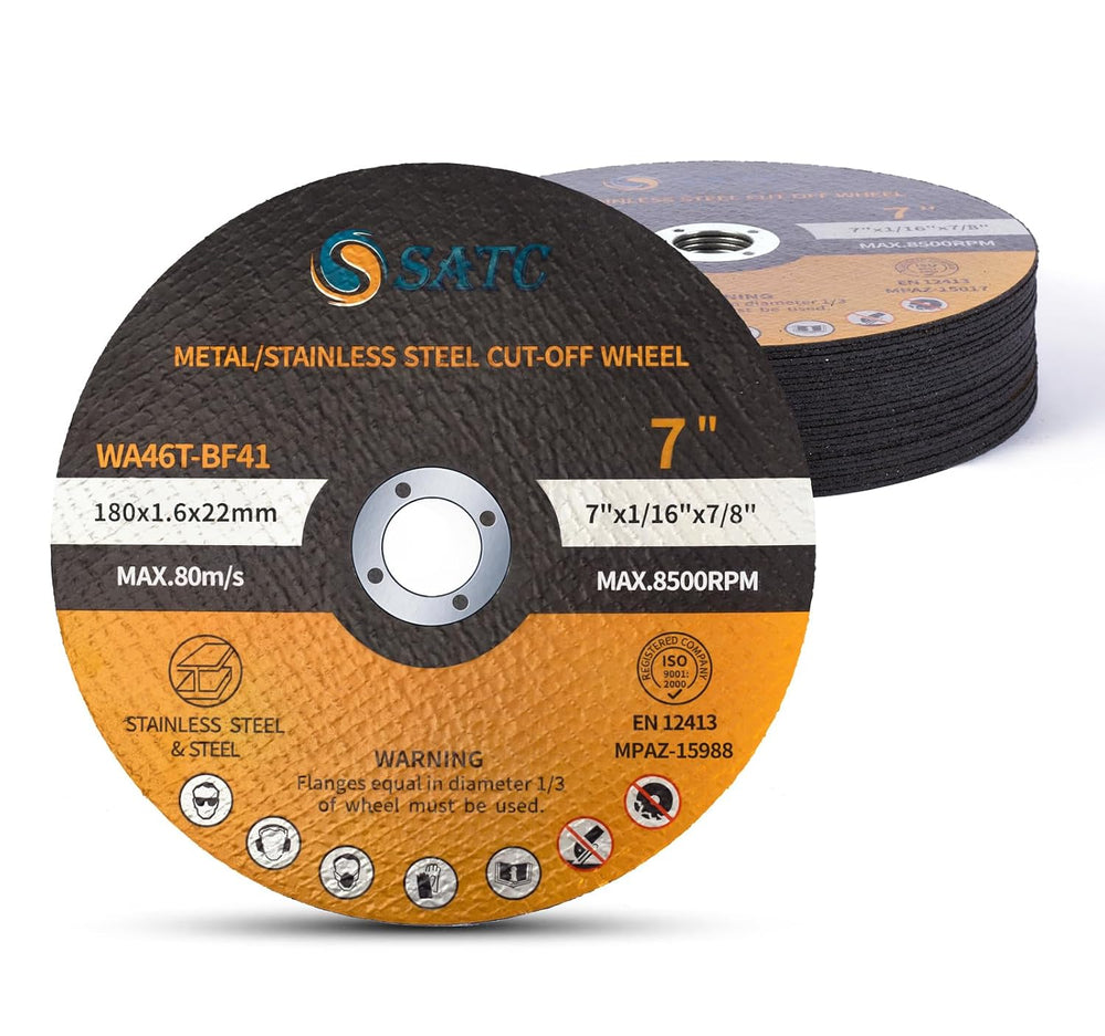 S SATC 7" Cutting Wheel 25 PCS Metal Cutting Blade 7 x 1/16 x 7/8 inch C...