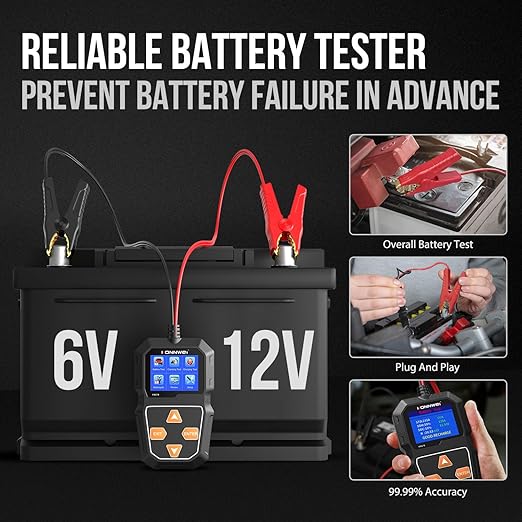 KONNWEI KW218 6V 12V Car Battery Tester 100-2000 CCA Automotive Battery Load