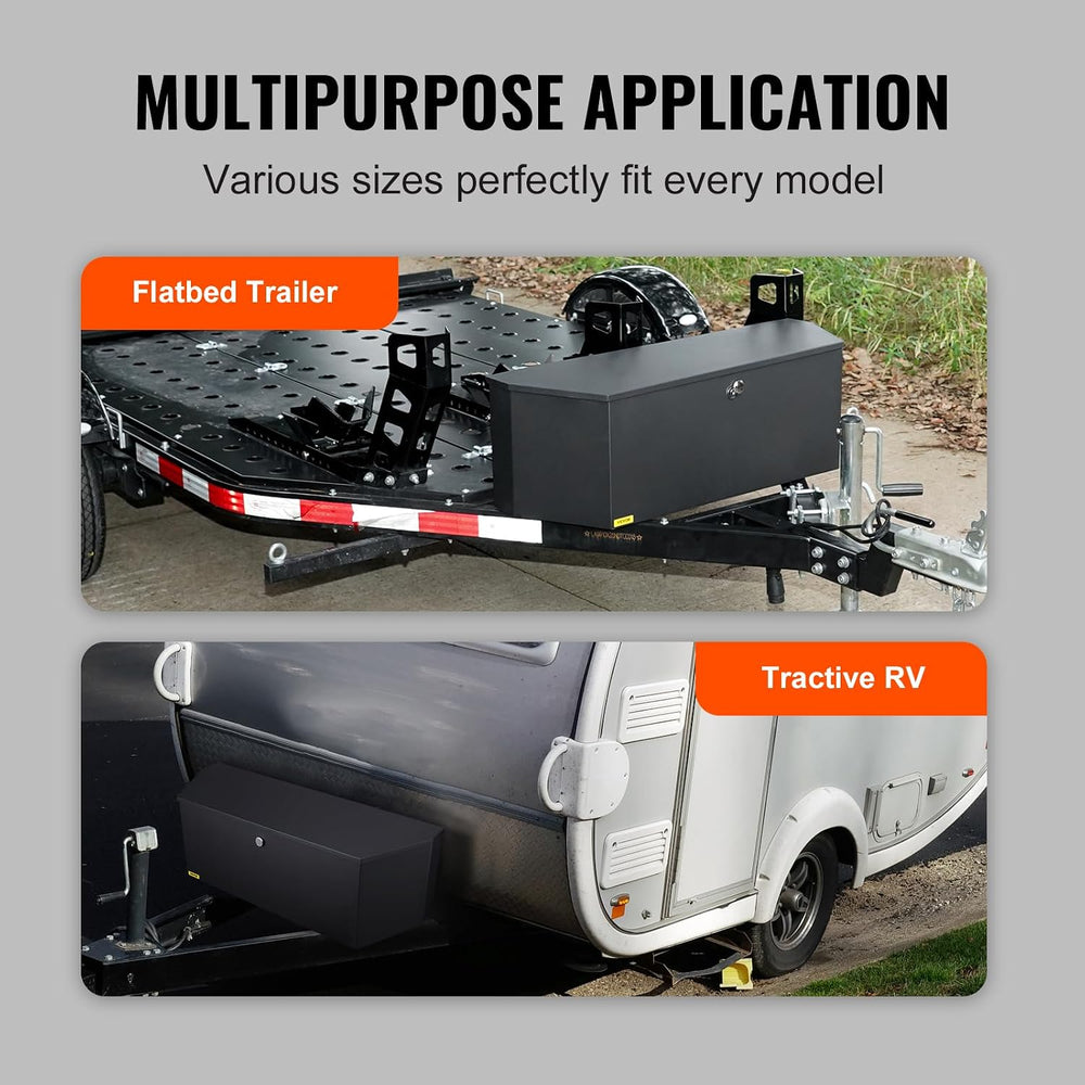 VEVOR Trailer Tongue Box, Heavy Duty Trailer Tongue Tool Box Storage Organize...