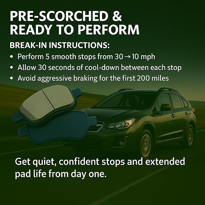 Premium Ceramic Rear Brake Pads Compatible