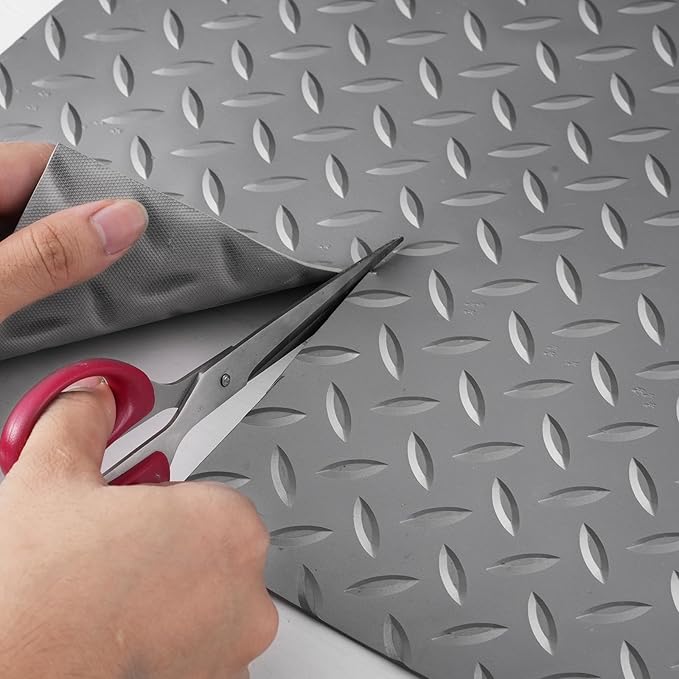 VEVOR Garage Floor Mat, 19 x 4.9 FT PVC Garage Flooring Roll, Non-Slip Diamond