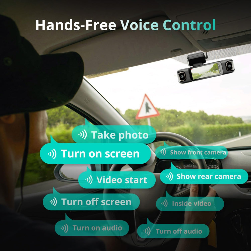 BOTSLAB 4 Channel 360° Dash Cam, Voice Control, App Control (No SD Card)