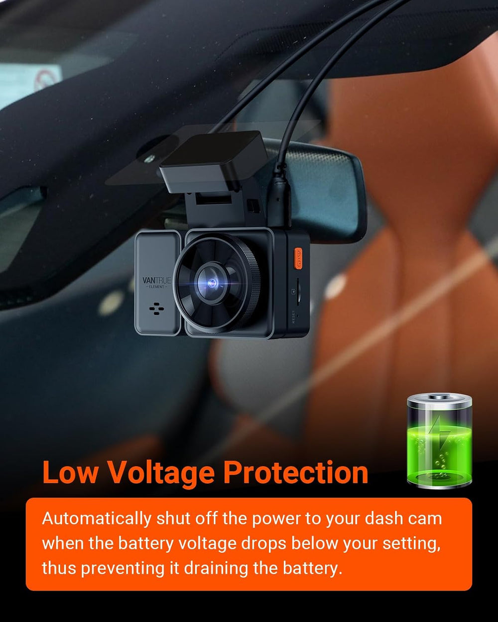 Vantrue 14.8ft 5-Level Adjustable Acc Hardwire Kit, Compatible for Dash Cam