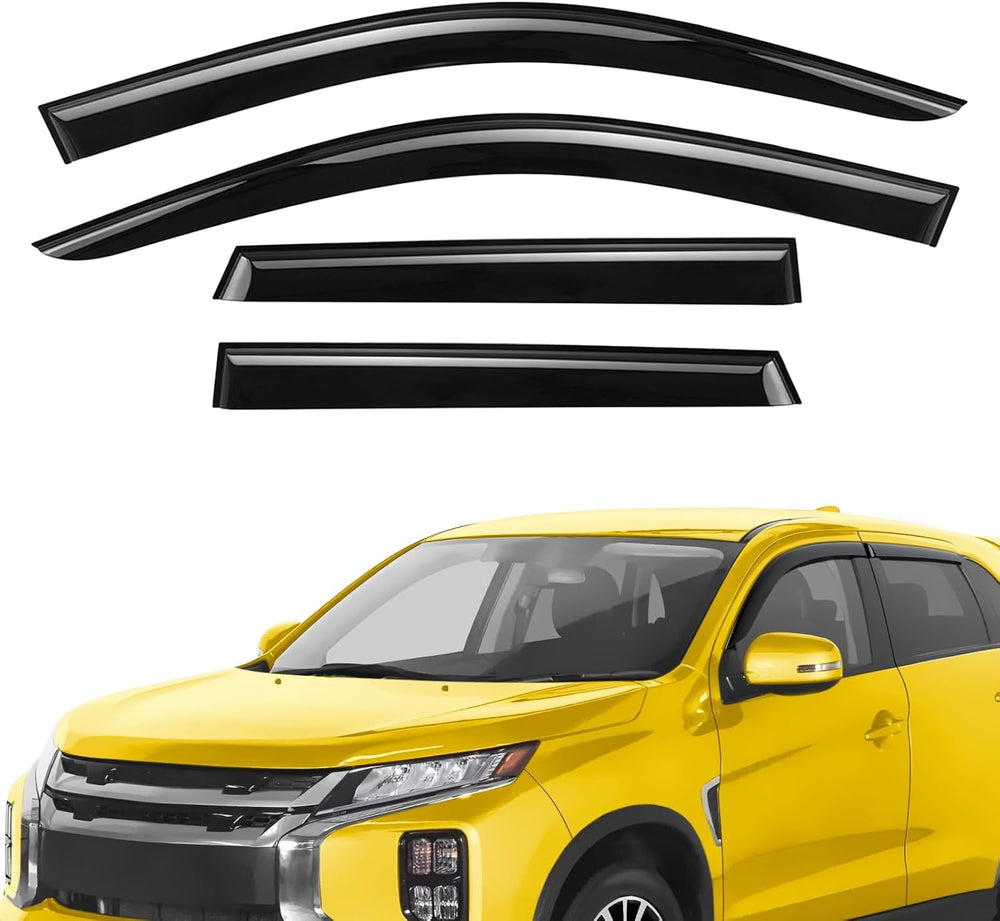 Extra Durable Window Deflectors Tape-On Window Visors Rain Guards Fit (4pcs)