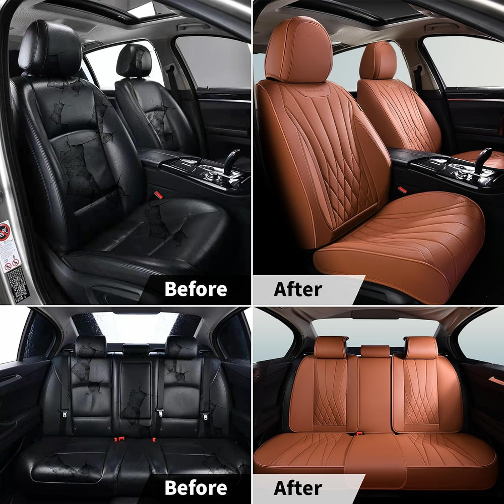 Premium Leather Car Seat Covers, Automotive Seat Covers Universal Fit Most Ve...