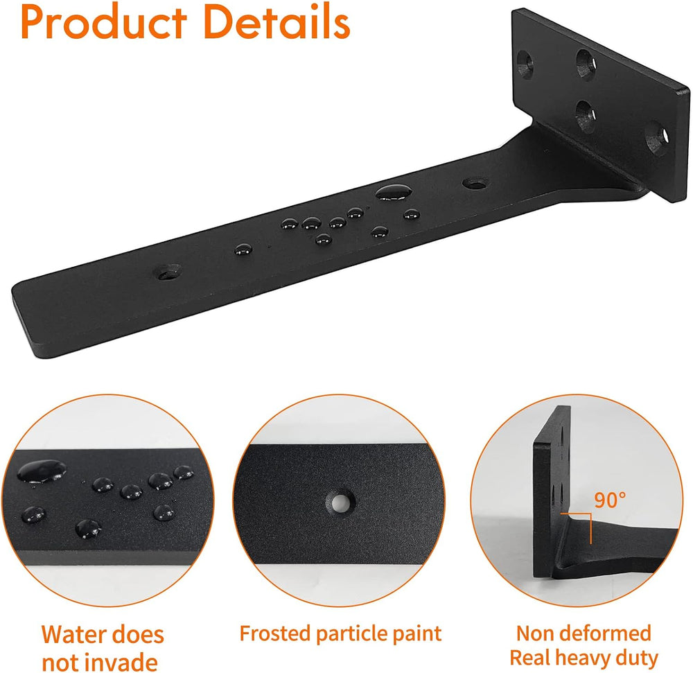 Floating Shelf Brackets, 10 inch Heavy Duty Industrial Fancy Shelf Bracket, B...