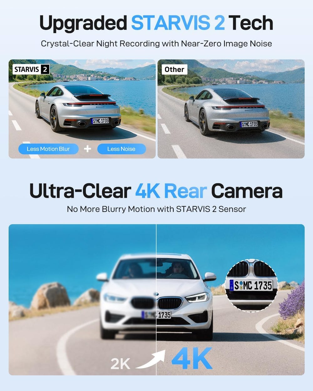 VIOFO A229 Ultra 2CH Dash Cam Front and Rear, Dual 4K Dashcam HDR with GPS
