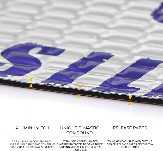 Siless 50 mil 26 sqft Car Sound Deadening mat