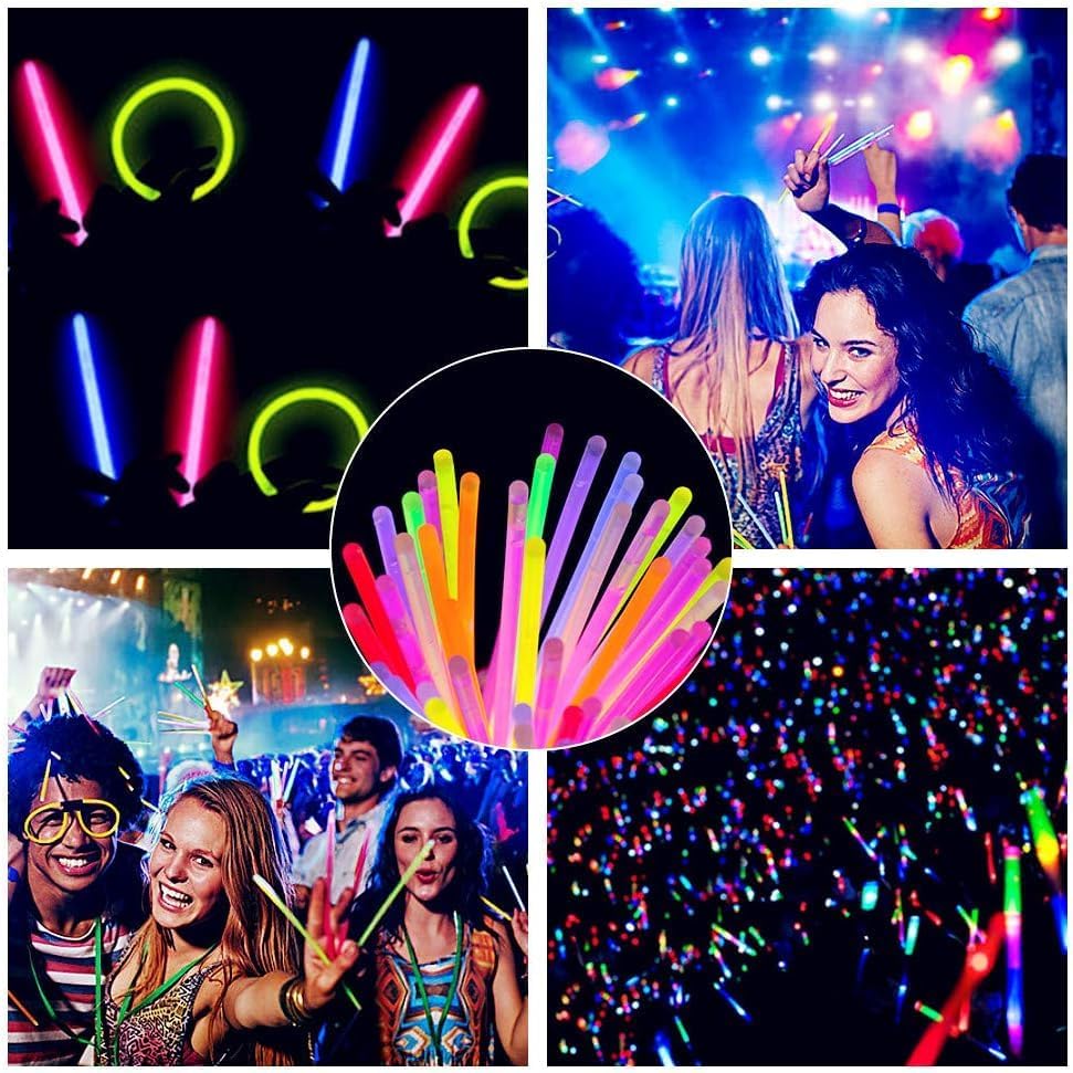 Glow Fever Glow Sticks 200pk Premium Glow in The Dark Light Up with Lanyards,...