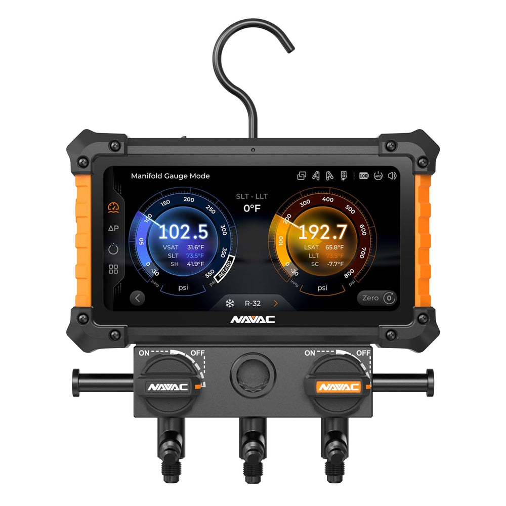 NAVAC NX1G Nexus 2 Digital Manifold - HD Touchscreen, 100 Refrigerants