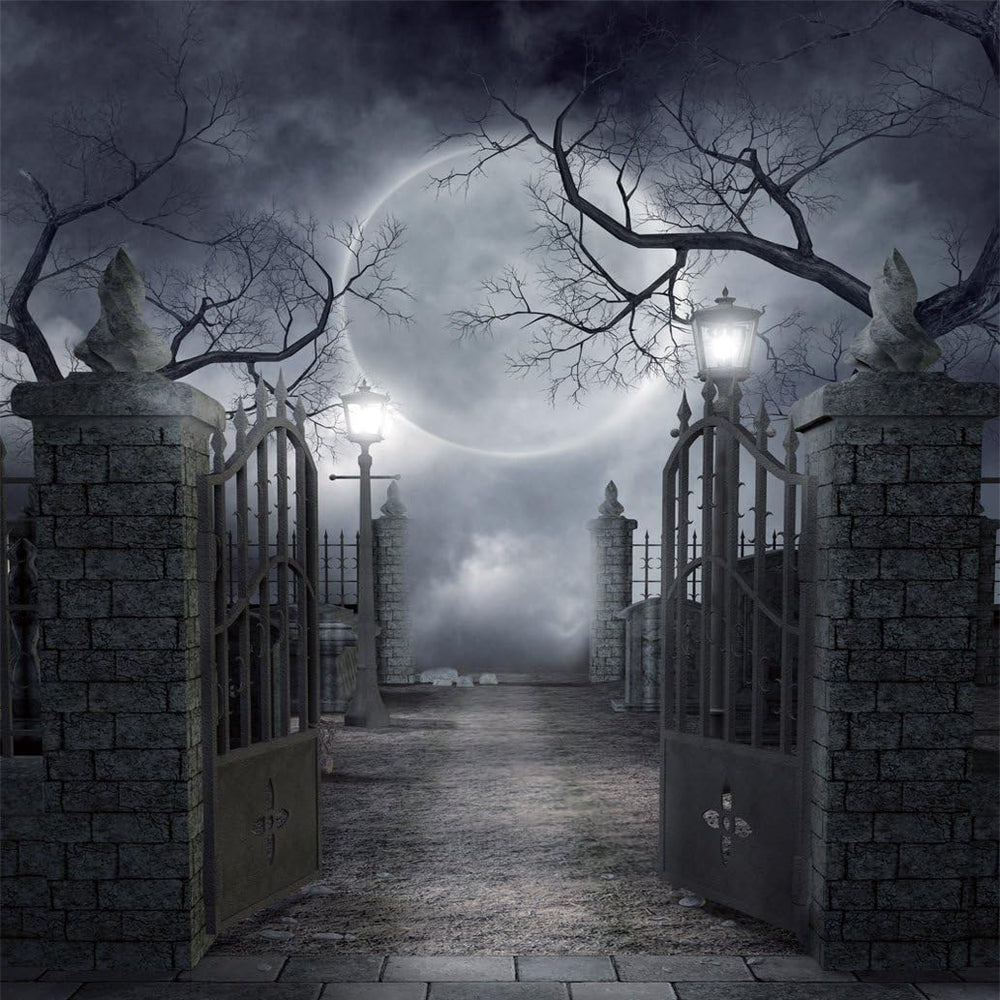 Halloween Backdrop Vinyl Photo Background Halloween Photography Backdrop Moon...