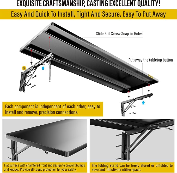 2pack-1.3x4ft Adjustable Rail Type Folding Storage Rack Shelf, Suitable