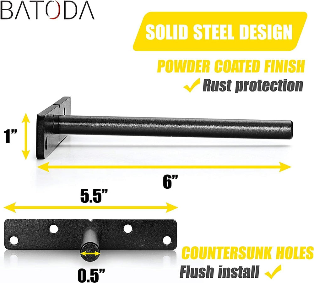 BATODA 6" Floating Shelf Bracket Heavy Duty (16 pcs) – Solid Steel Blind...