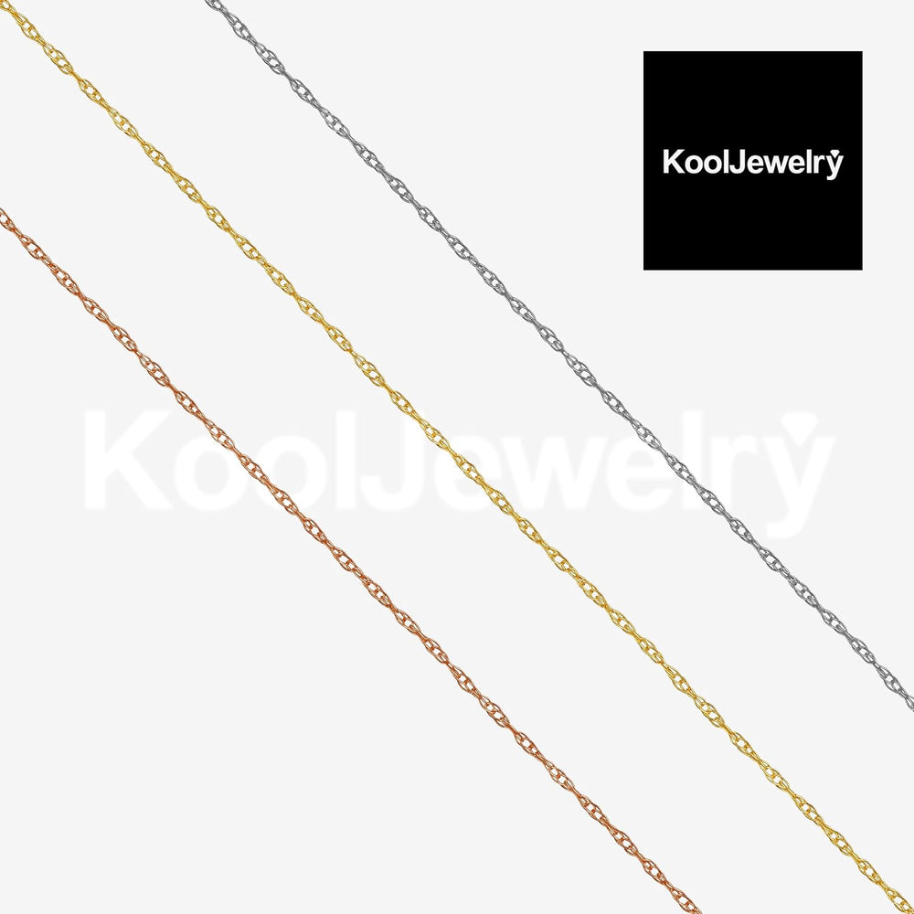 Womens Chain Elegant Rope - 10k Gold Rope Chain Necklace Thin for Women