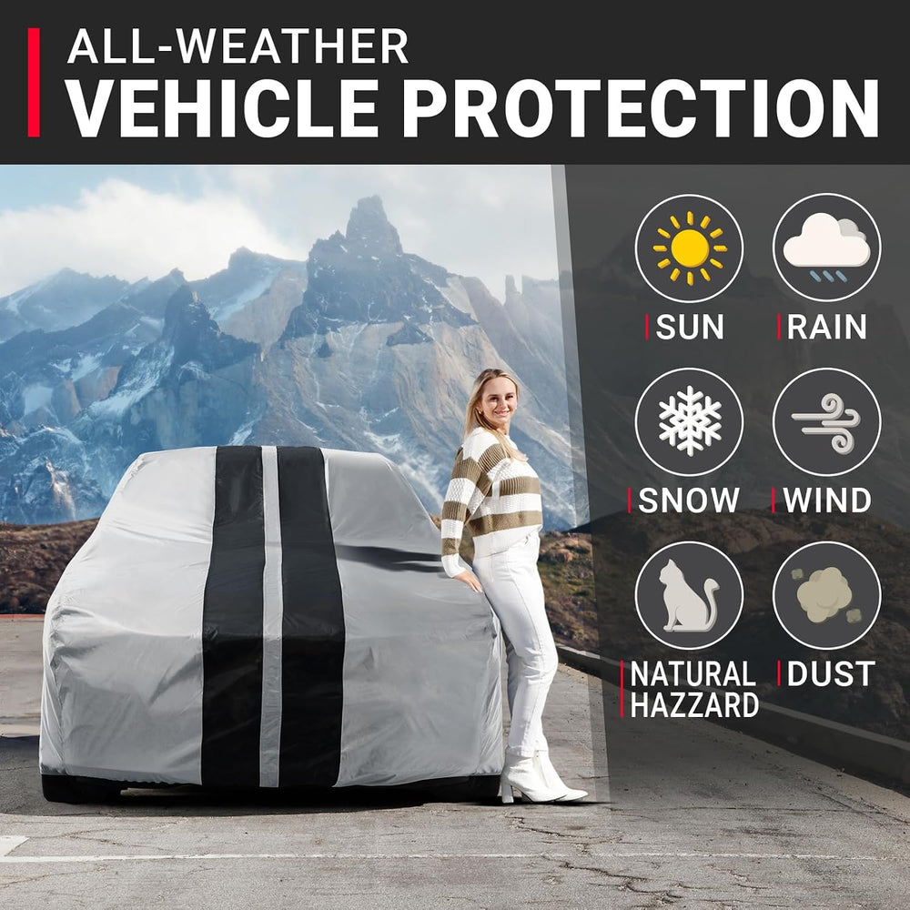 iCarCover Car Cover Waterproof All Weather for 1975-1977 Pontiac Astre