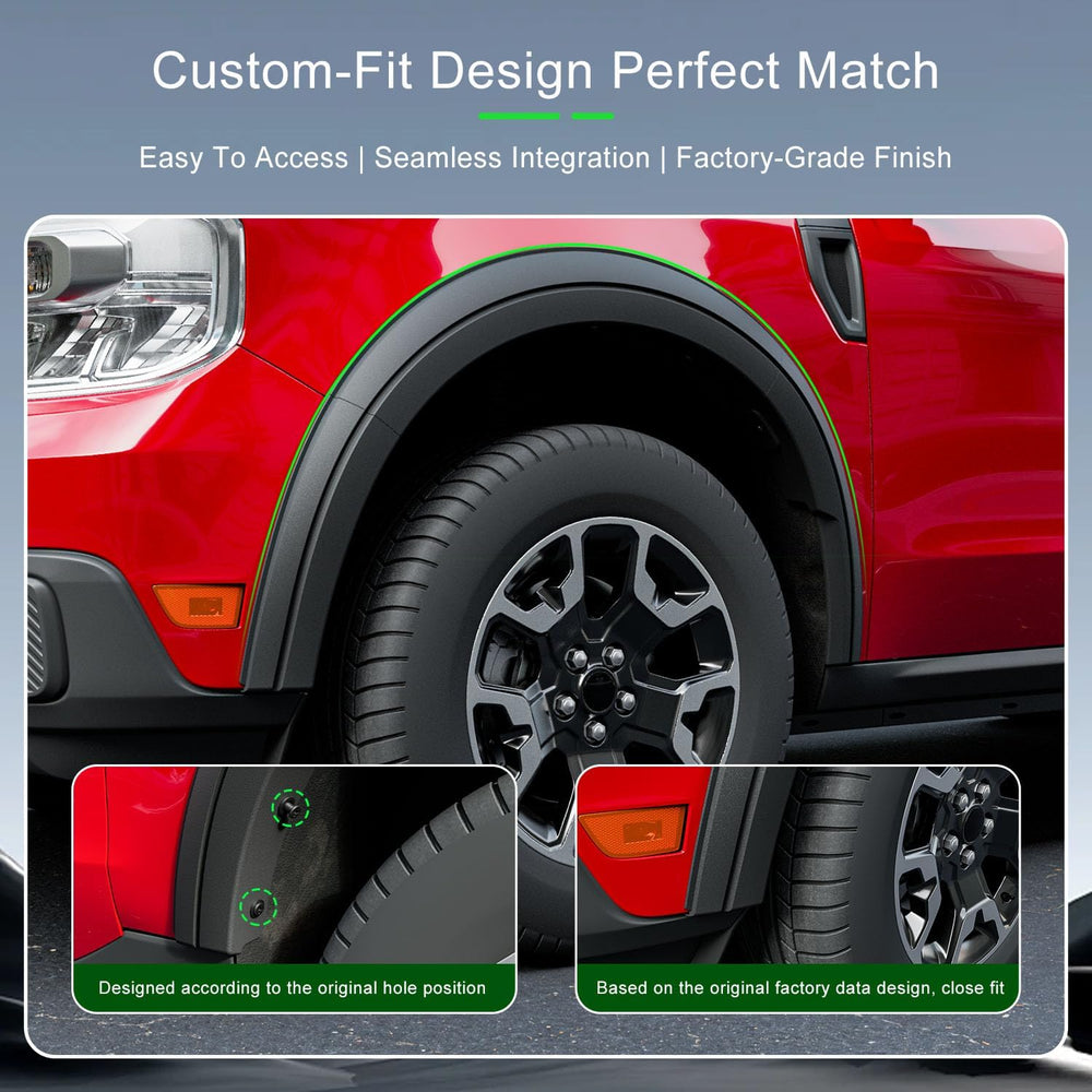 xipoqix Three-section Fender Flares Compatible with 2022-2025 Ford Maverick 1...