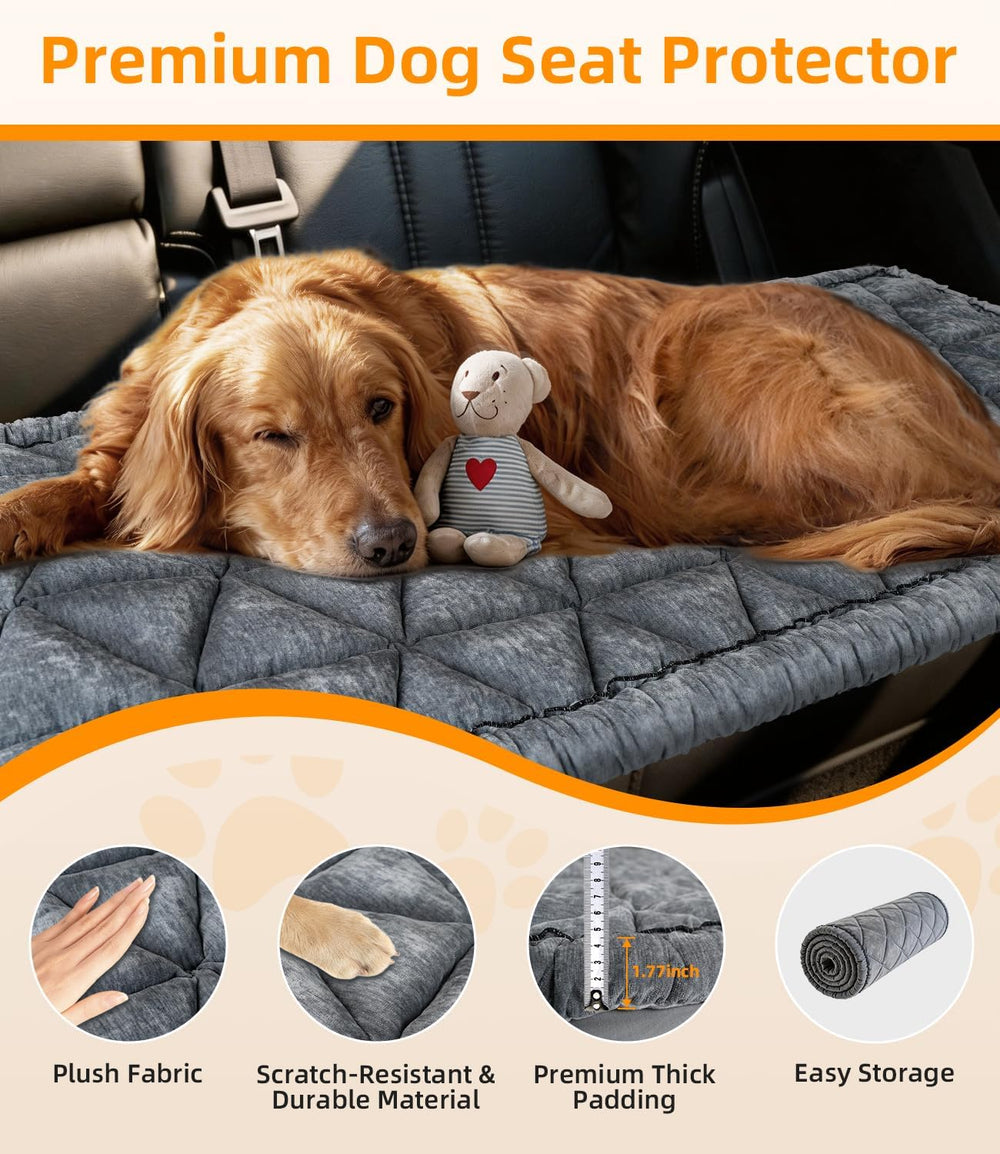 Dog Car Bed, Non-Slip Dog Seat Cover | Universal Back Seat Protector