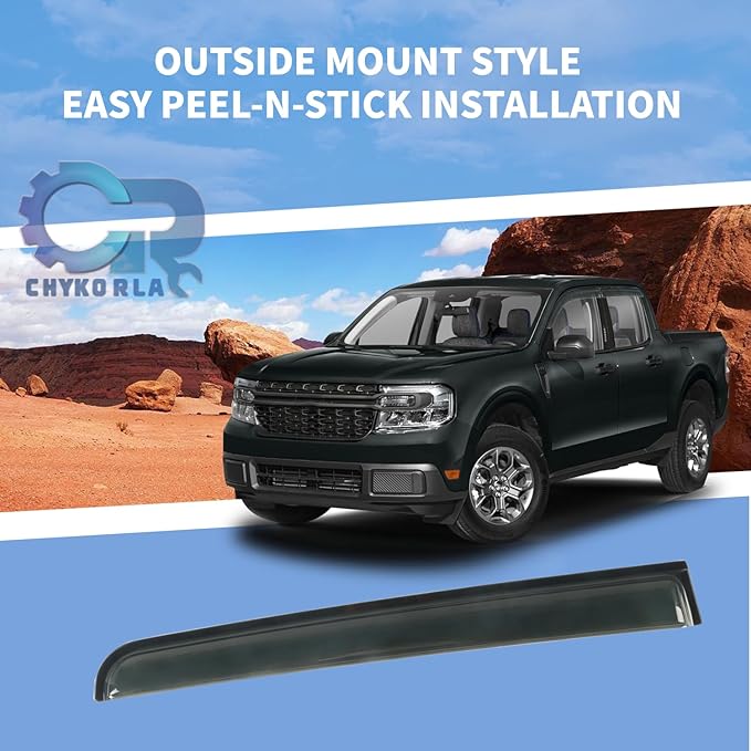 4PCS Window Rain Guards Fit for 2022 2023 2024 2025 Ford Maverick XL XLT Lariat