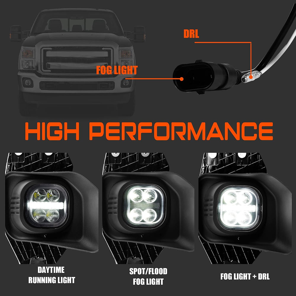 LED Fog Lights with Daytime Running Lights for Ford 2011 2012 2013 2014 2015 ...