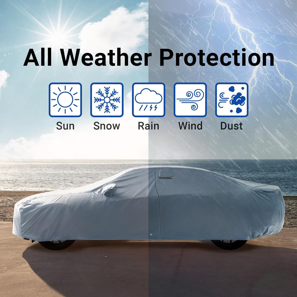 iCarCover Car Cover Waterproof All Weather for 1982-1991 Pontiac 6000