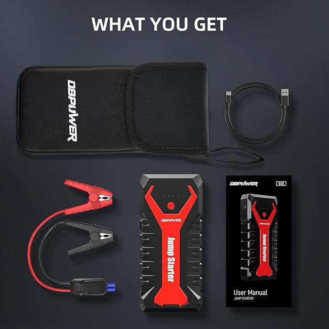 DBPOWER 3000A/80.66Wh Portable Car Jump Starter 12V Auto Lithium-Ion Battery