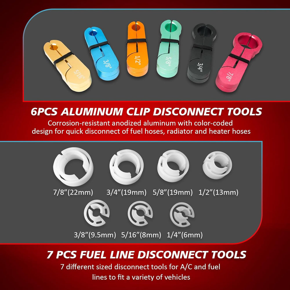 YATOINTO 26pc Fuel Line Disconnect Tool Set with Fuel and AC Disconnect Plier...