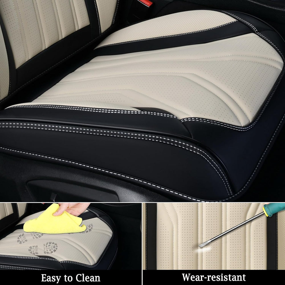 FLORICH Leather Seat Covers, Seat Covers Full Set, Car Seat Protectors 5 Seat...