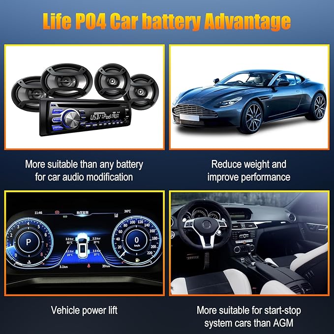 GROUP 27 Car Start-Stop Lithium Battery 12V 80AH Car Battery