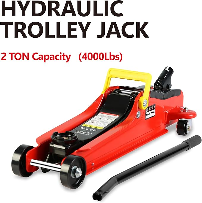 4 Piece Car Truck Floor Jack Service, Hydraulic Trolley Floor Jack & Jack