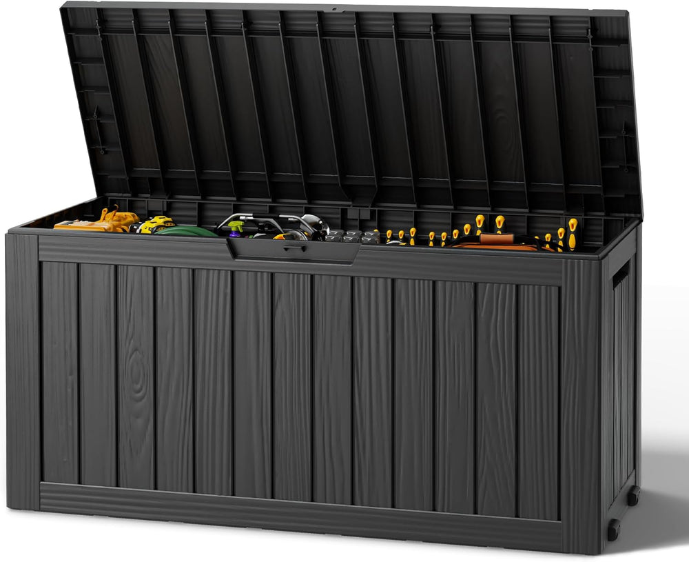Outdoor Storage Box, Resin Deck Boxes Indoor and outdoor, Waterproof Storage ...