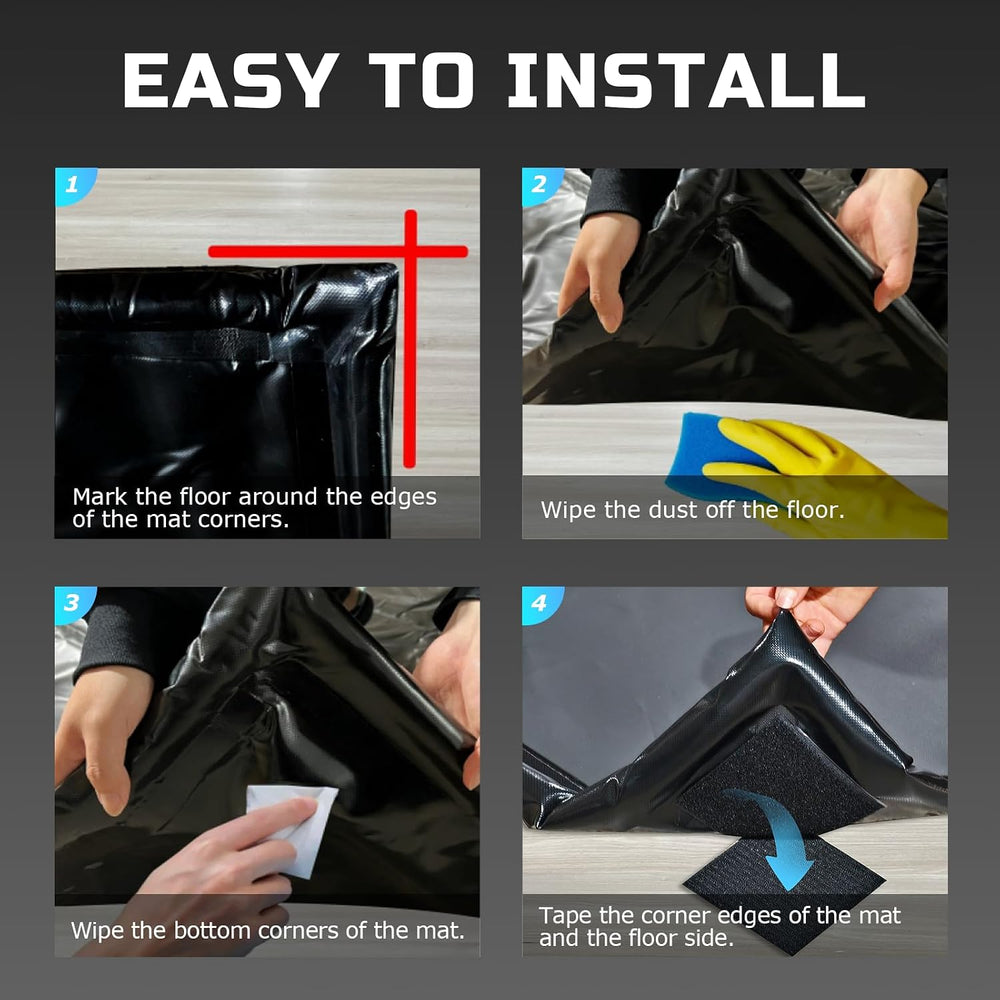 Containment Mat 7'9" x 18' Heavy-Duty PVC Garage Floor Mat 650GSM