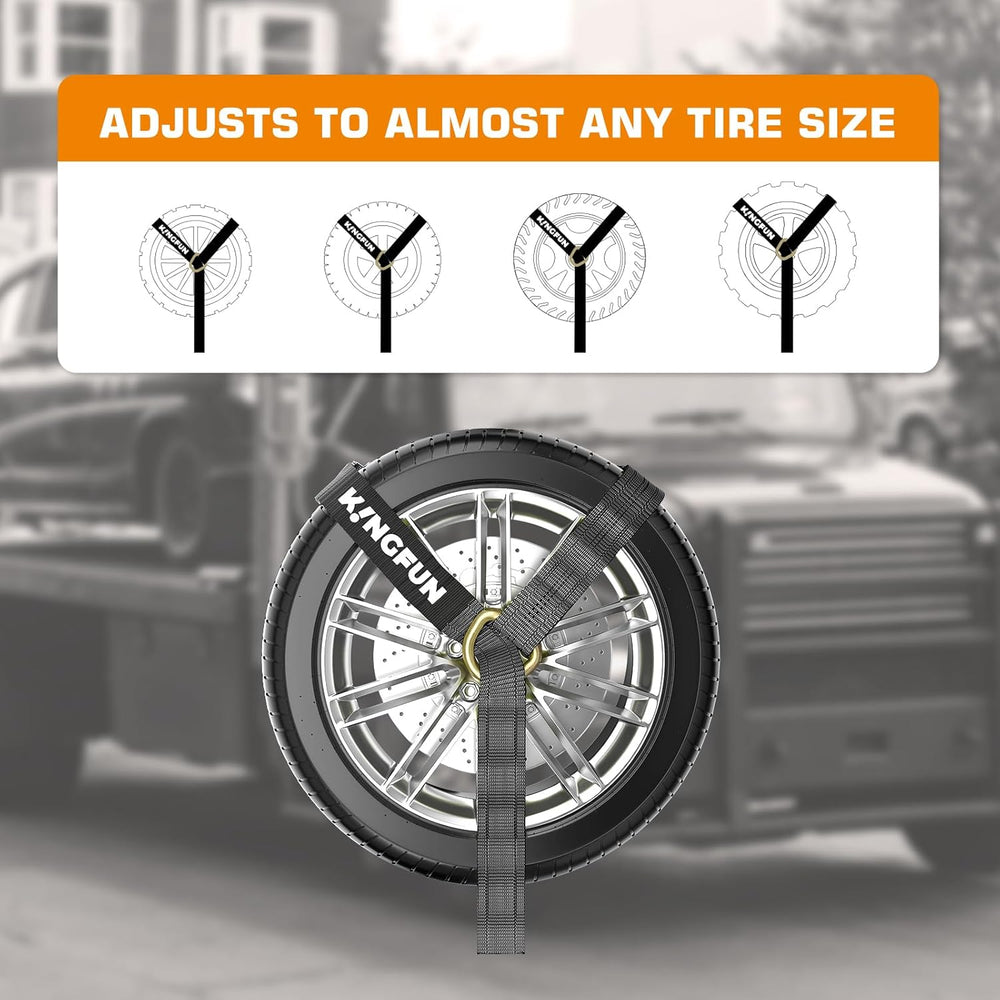 Car Tie Down Straps for Trailers （4 Pack）– Heavy Duty 2" x 120" Tra...