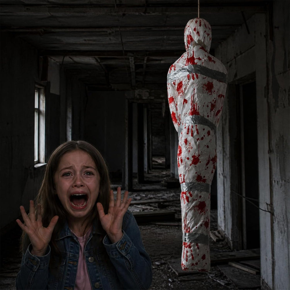 2 Packs 5.5ft Scary Hanging Fake Body Props,Halloween Decorations Outdoor