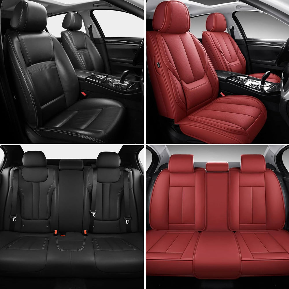 MINGBRON Leather Car Seat Covers,Car Seat Covers Full Set,Automotive Seat Cov...