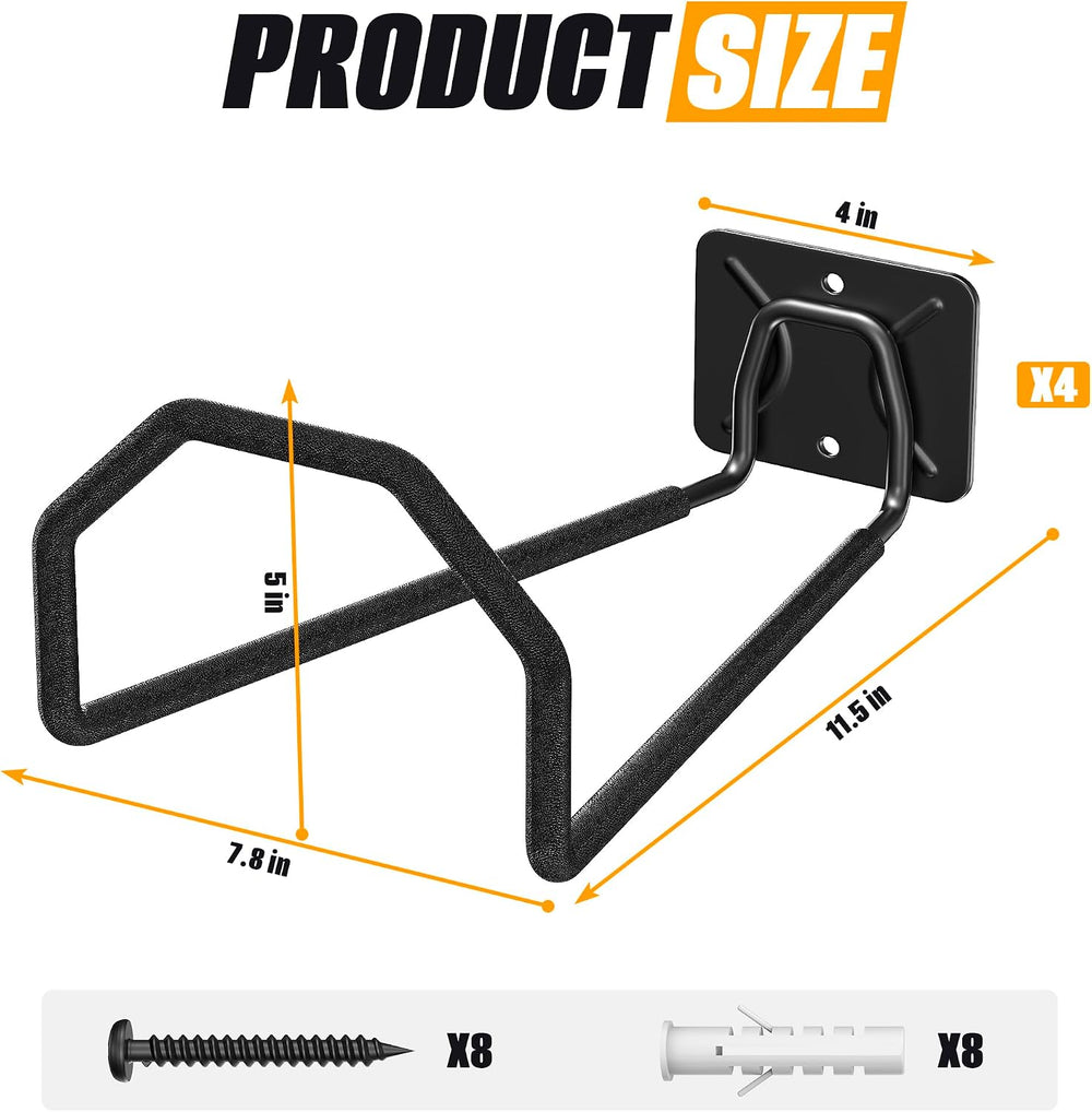 Garage Storage Hooks, Heavy Duty Wall Mount Tool Organizer Rack
