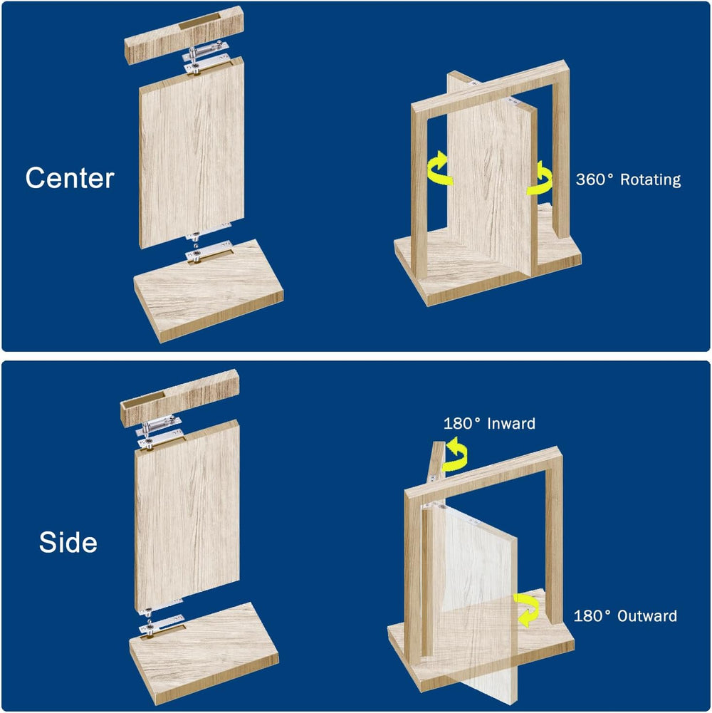 1 Pack | Heavy Duty Pivot Hinge Set with Door Ball Catch for Wood Door - HBL&...