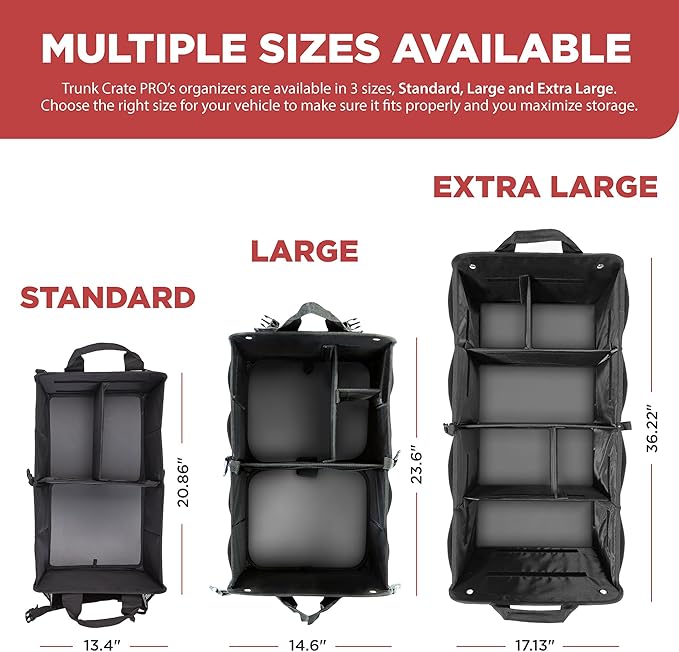 TRUNKCRATEPRO XL Premium SUV, Car Trunk Organizer
