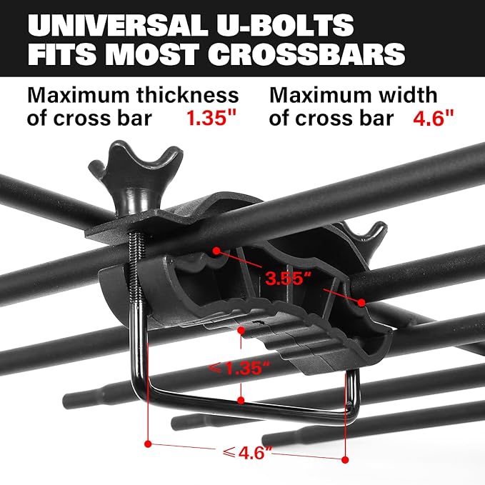WEIZE 54" x 34" Heavy Duty Roof Rack, Rooftop Cargo Carrier Basket
