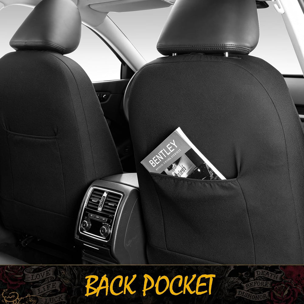 ED HARDY Car Seat Covers, Light Blue Short Plush & Silver Diamond Graphic