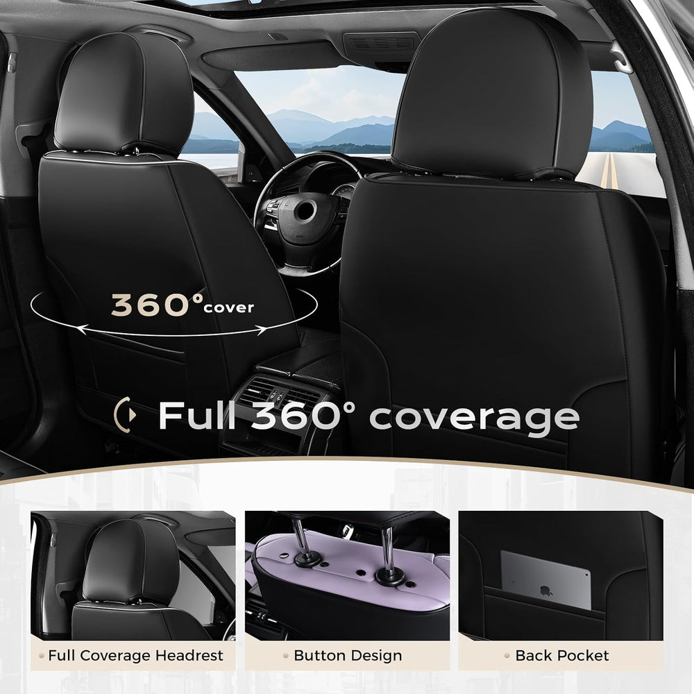 Coverado Car Seat Covers Full Set, Seat Covers for Cars, Front Seat Covers an...