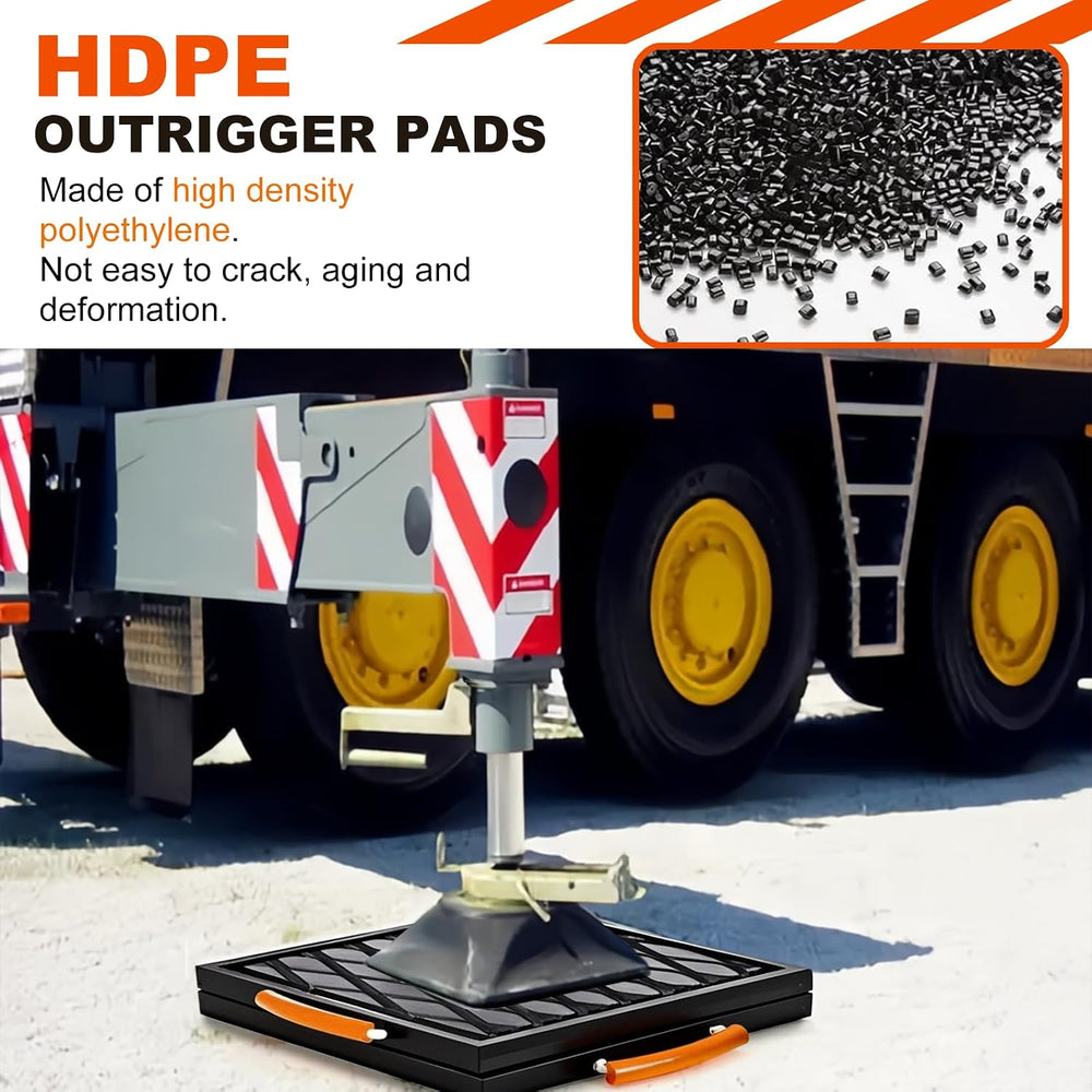 12 X 12 X 1 inchs Non-Slip Rv Jack Pads, 2 Pack Camper Outrigger Pads with Ha...