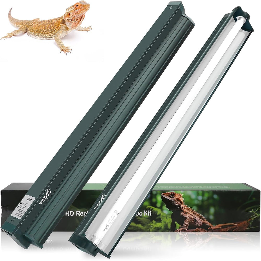 T5 Reptile Light Fixture Green Combo Kit 24W Light Fixture Reptile Terrarium ...
